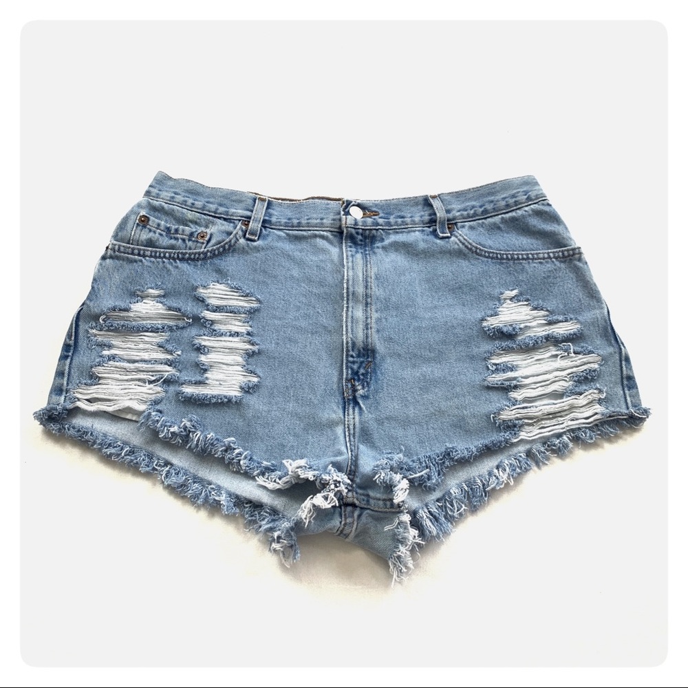 LEVI'S Jean Cutoffs XL Waist 36-37 Size 18 305RE